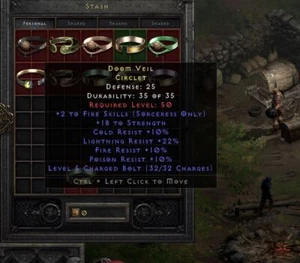 Diablo 2: Resurrected PC 💥 NL Softcore D2R 💥 Sorc Circlet +2Fire/18st/10ar - Picture 1 of 1