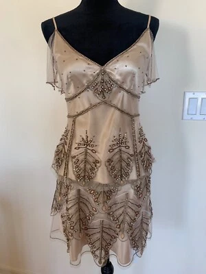 KAREN MILLEN Romantic Tulle Beads Outfit Set Top Skirt Cocktail Party Dress Sz 6 - Image 1 of 4