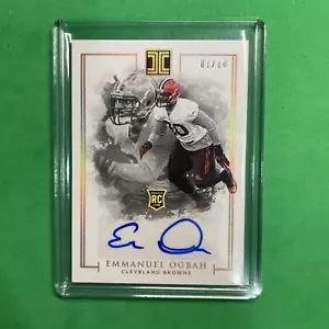 2016 Panini Impeccable Rookie Auto 1/10 Emmanuel Ogbah #144 Rookie Auto RC - Picture 1 of 4