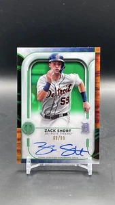 ZACK SHORT ROOKIE AUTO 2022 TOPPS TRIBUTE BASEBALL TIGERS #69/99 Emerald - Picture 1 of 2