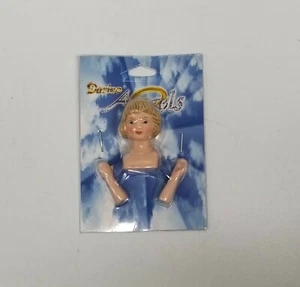 Darice Angels Porcelain Doll Head And Hands Set Blonde Hair Blue Eyes 1.5in - Picture 1 of 12