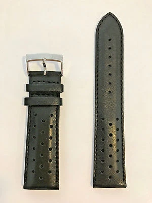 Correa original Tissot V8 de cuero negro de 22 mm para T361316A T039417A T106417A Foto 1 de 2