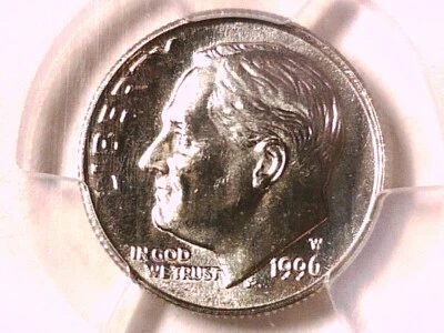 1996 W Roosevelt Dime PCGS MS 67 41490827 - Image 1 of 3