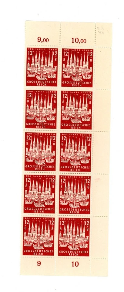 Germany Scott # B249 - MNH - Plate # Block of 10 Stamps        (26-C204) - Image 1 of 1