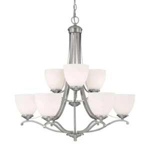 Capital Lighting Chapman 9 Light Chandelier (3949MN-202) Matte Nickel (M36) - Picture 1 of 6