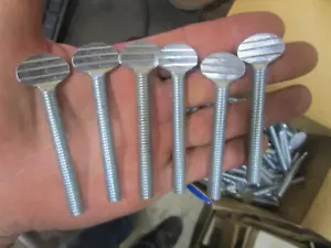 6 New 5/16" 18 X 2-1/2" Type P Steel Spade Thumb Screws - Picture 1 of 2