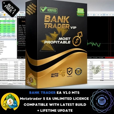 v1.0 Bank Trader EA MT5 Expert Advisor Metatrader 5 Auto Trading Robot unlimited - Image 1 of 4
