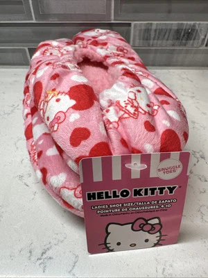 Zapatillas Hello Kitty Sanrio Love Valentine Corazón Talla 4-10 Agarre Inferior Suave ¡NUEVAS CON ETIQUETAS! Foto 1 de 4