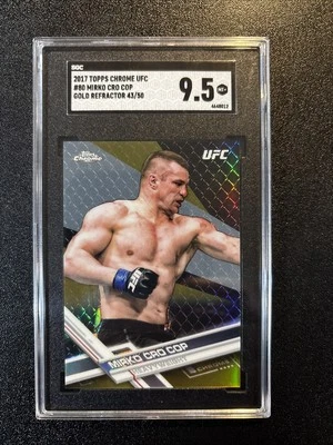 2017 Topps Chrome UFC Mirko Cro Cop Gold Refractor /50 #80 SGC 9.5 - Image 1 of 2
