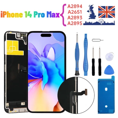 For iPhone 14 Pro Max LCD Screen Replacement Touch Digitizer Display Assembley - Image 1 of 4