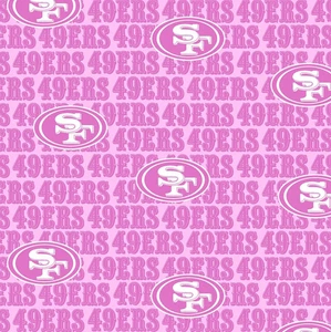 NFL - Tela rosa San Francisco 49r's - 18" x 58" - - Imagen 1 de 1