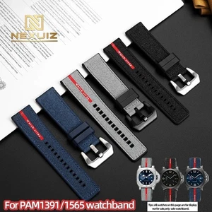 Nylon Silikon Uhrenarmband für Panerai Submersible PAM1391 1565 22-26mm Band - Bild 1 von 12