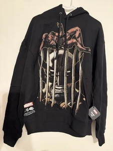 Marvel Deadpool × Wolverine Hoodie Civil Regime Men Large Black Pullover - New! - Picture 1 of 9