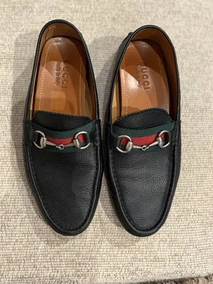 Gucci Damo Black Leather Skip On Loafers 6.5  - Image 1 of 4