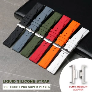 Correa de silicona líquida para reloj Tissot PRX T137.407/410 ​Super Player 40MM - Imagen 1 de 18