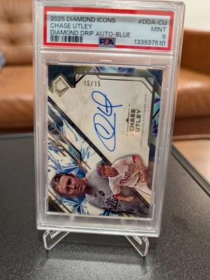 Diamond Icons Chase Utley Diamond Drip Auto 2025 (PSA 9) Foto 1 de 3