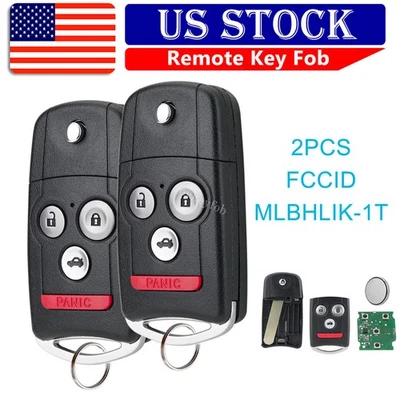 2 For 2009 2010 2011 2012 2013 2014 Acura TL TSX Remote Car Key Fob MLBHLIK-1T - Image 1 of 4