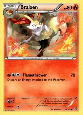 Braixen Uncommon XY - BREAKthrough 26/162 Pokémon TCG - Image 1 of 2