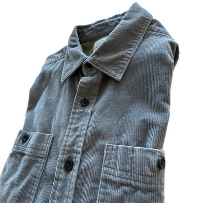 LL Bean Corduroy Shirt Mens Large Tall Gray Traditional Fit Cotton LS - Image 1 of 4