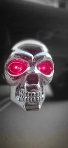 Durable Skull Trailer Hitch Receiver Cover with LED Brake Lights for Safety - Picture 1 of 7