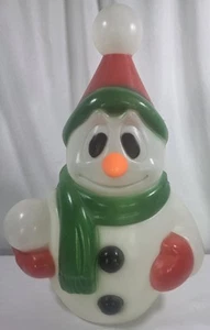 Vintage General Foam 22" Jr Snowman Blow Mold Carrot Nose Yard Decor Christmas - Picture 1 of 11
