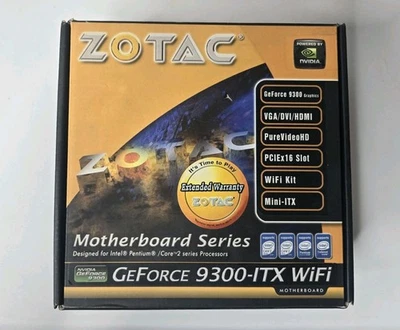NEW Zotac GeForce 9300-ITX WiFi Motherboard Designed For Intel Pentium 2 Series  - Image 1 of 4