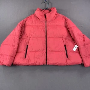 Old Navy Pink Water-Resistant Frost Free Short Puffer Jacket Coat Women 2XL - Picture 1 of 16