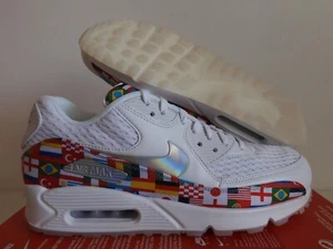 NIKE AIR MAX 90 NIC QS "WORLD CUP MAP" WHITE-MULIT COLOR SZ 10 RARE [AO5119-100] - Picture 1 of 6