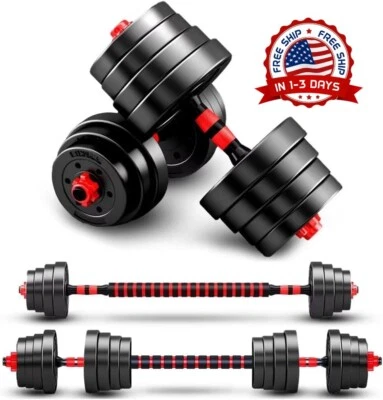 Juego De Mancuernas Ajustables 60lbs Equipo Para Mujeres Y Hombres NUEVO US Foto 1 de 4