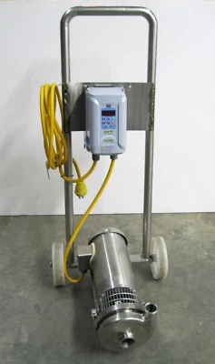 Bomba centrífuga Waukesha C216 con motor Baldor de 3 HP inversor WEG y carro P16 Foto 1 de 4