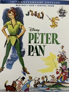 NEW Peter Pan 70th Anniversary Edition Blu-ray+DVD+Digital Code DMC Exclusive - Picture 1 of 2