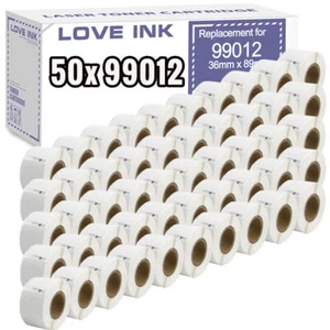 50 x Label Labels Compatible for Dymo 99012 - 36 x 89mm - 260 Label S0722400 - Picture 1 of 8