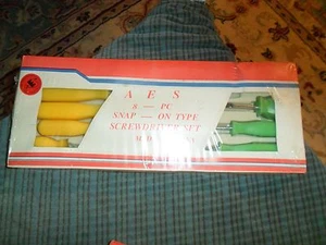 NOS Vintage AES INDUSTRIES 8 PC. Screwdriver Set Sealed NOS - Picture 1 of 5