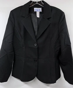 Veste blazer femme vintage BEA Classics taille 12 doublée satin 2 boutons noir - Photo 1/6
