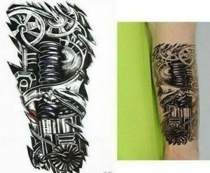 Terminator Steam Punk Temporary Tattoos Women Mens Fake Sticker Leg Arm Sleeve - Picture 1 of 5