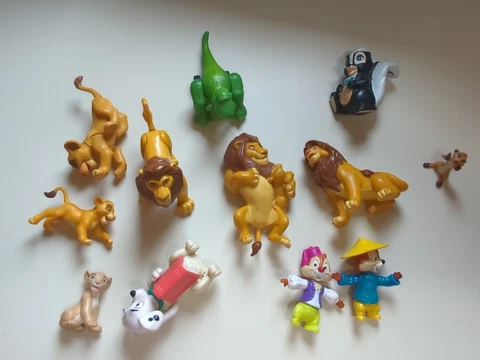 Vintage Disney  Lion King, Chip & Dale, Rex,  Flower, 12 Toy Action Figure  Lot Cover
