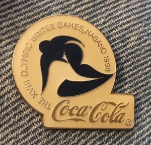 Snowboarding Olympic Pin ~ 1998 Nagano ~ Sponsor ~ Coca Cola ~ Coke - Picture 1 of 2