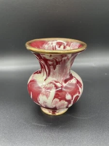 Jasba Keramik Pottery Vase West Germany Glazed Pottery Drip Pattern Vintage - Picture 1 of 8