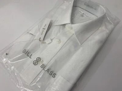 NEW Men's Size 16 Bill Blass White Collar short sleeve button up Shirt Foto 1 de 4