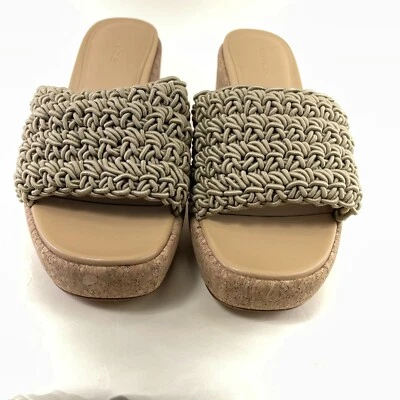 Sandalias Vince para mujer Margo con cordón plataforma deslizable talla 9 verano macramé costero Foto 1 de 4