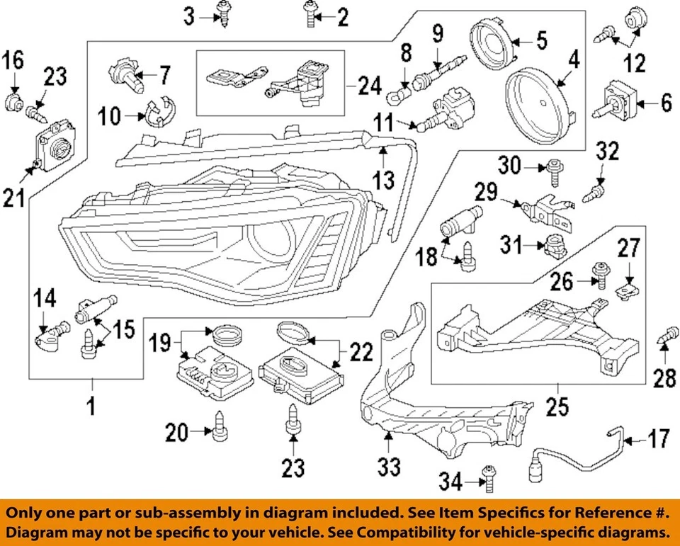 AUDI OEM 13-15 RS5 Headlight Head light lamp-Module 8K5941329 - Image 1 of 1