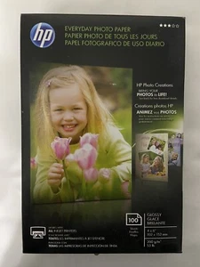 HP Everyday Photo Paper 100 Sheets 4x6 Glossy Sealed Unopened NIB - Picture 1 of 3