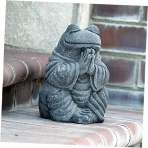 Garden Age Supply Meditating Frog Garden Statue Sculpture - Picture 1 of 6
