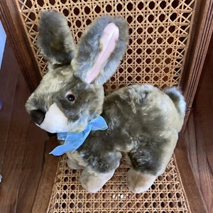 Walmart Bunny Rabbit Plush Stuffed Animal Toy 12” Brown & White Toy Pink Eyes - Picture 1 of 9