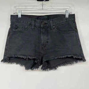 Big Star Boyfriend Jean Shorts Women's Size XS Black Frayed Hem Mid Rise Cotton - Picture 1 of 7