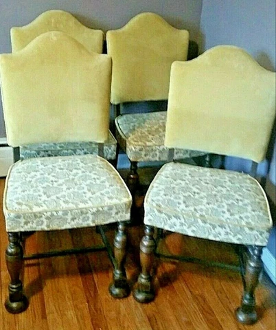 4 JACOBEAN Chairs antique  DELIVERY to most Destinations 150.00 Each  4 = 600.00 Cover