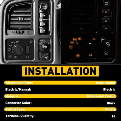 1Pcs For 2003-2006 Cadillac Escalade ESV EXT Headlight Switch With Dimmer Switch - Image 1 of 4