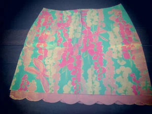 Lilly Pulitzer Snappy Dragonfly Cynthia floral pink Skirt  size 4 - Picture 1 of 3