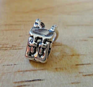 1 Mochila Dije Plata Esterlina 3D 13x8x8mm Maestro Escuela Campamento - Imagen 1 de 4