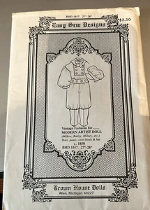 TODDLER 27-28”DOLL Heirloom Boy BHD 1057 Easy Sew Designs UNCUT Sew Pattern - Picture 1 of 1
